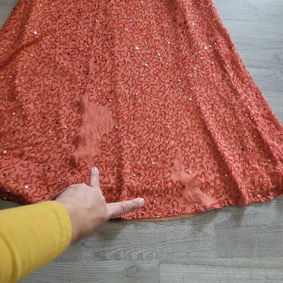 Adrianna Papell Collection size 10 beaded sequence prom dress fancy event - Picture 9 of 12